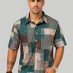 R.Code by The Roadster Lifestyle Co. Men Geometric Printed Casual Shirt-image-68