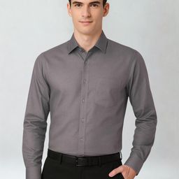 Zee Gold Men Smart Fit Solid Spread Collar Pure Cotton Formal Shirt-image-51