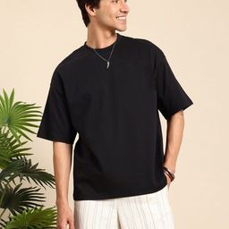 Mast & Harbour Men Printed Drop-Shoulder Sleeves Bio Finish Pockets T-shirt-image-54