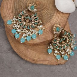 zarmar fashion Blue & White Chandbalis Earrings-image-64
