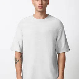 Bewakoof AIR Men Vapour Blue Oversized T-shirt-image-97