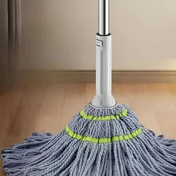 upkaranwale Grey & Green Self-Wringing Twist Mop With Long Handle-53