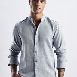 THE BEETEL HOUSE Men Milange Linen Look Regular Slim Fit Casual Shirt-image-43