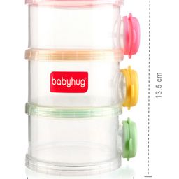 Babyhug Milk Powder Container 3 Racks 120 ml Each - Multicolor image 3