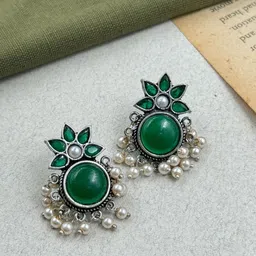 NAMAN ARTS Circular Studs Earrings-10