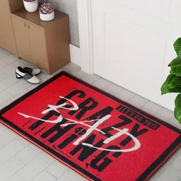Athom Living Red & Black Printed Anti-Skid Doormat-image-48