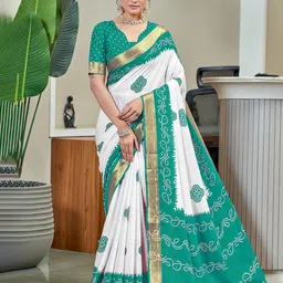 Pandadi Saree Woven Design Bandhani Printed Zari Saree-23