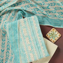 Koskii Floral Printed Unstitched Dress Material-image-87