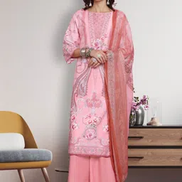 Stylee LIFESTYLE Printed Satin Unstitched Dress Material-picture-32
