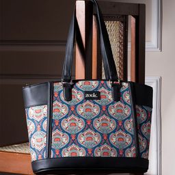 ZOUK Ethnic Motifs Printed Structured Tote Bag image 2