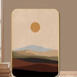 Livin'luxe Brown & Grey Mountain Sunset Printed Wall Art-picture-11