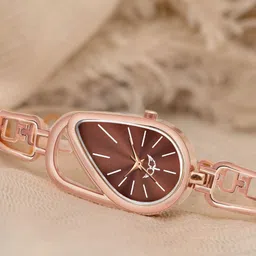WHITE BIRD Women Patterned Dial & Bracelet Style Straps Analogue Watch 5101 Rose D Brown-picture-37