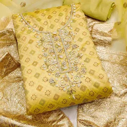 KALINI Printed Pure Cotton Unstitched Dress Material-image-79