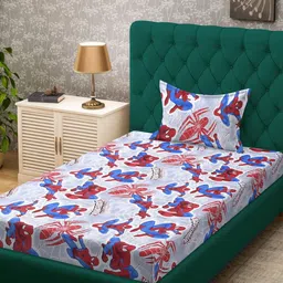 KLOTTHE Grey Cartoon Characters Cotton Single Bedsheets-picture-16