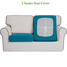 HOKIPO Teal 2 Pieces Jacquard Sofa Cover-picture-16