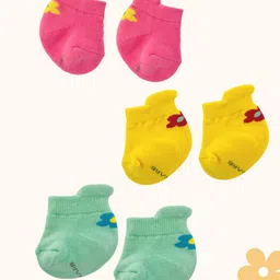 AIR GARB Infants Pack Of 3 Patterned Ankle-Length Socks-22