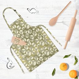 ArtzFolio Green & White Printed Cotton Aprons-image-72