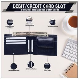 JND Men PU Two Fold Wallet image 3