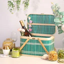 HABERE INDIA Green Reusable Multi-Utility Bamboo Organiser-34