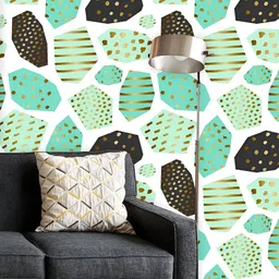 ArtzFolio Printed UV-Resistant Anti-Bacterial Repeat Geometrical Shapes Peel & Stick Wallpaper-image-17