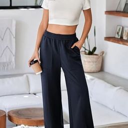 KPOP Women Relaxed Fit Mid-Rise Trousers-image-22