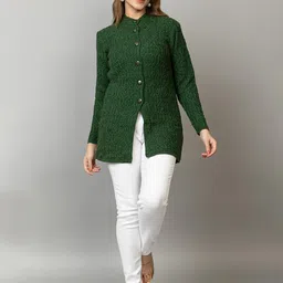 Dart Line Abstract Woven Design Cardigan-picture-19