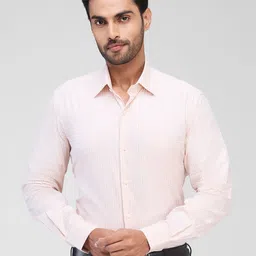 Raymond Men Contemporary Spread Collar Checked Cotton Formal Shirt-image-72