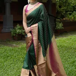 Parampara Ethnic Woven Design Pure Silk Designer Banarasi Saree-picture-16