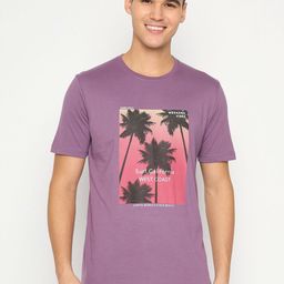 Duke Men Floral Printed Round Neck Cotton Slim Fit T-shirt-image-93