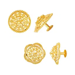 DIVASTRI Set Of 2 Gold-Plated Circular Studs-76
