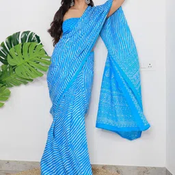 Mitera Striped Leheriya Saree-picture-36