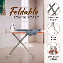 Kuber Industries Peach-Coloured Adjustable & Foldable Iron Stand image 4