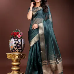 Pandadi Saree Woven Design Zari Organza Sarees-image-66