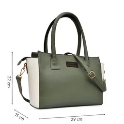 FOR THE BEAUTIFUL YOU PU Structured Satchel with Fringed image 4