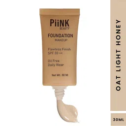 PiiNK Beauty All Day Full Coverage Matte Foundation - 30 ml- Oat Light Honey 04 image 4