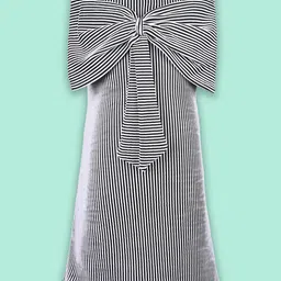 Wish Karo Striped Satin Fit & Flare Dress-picture-20