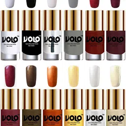 VOLO Set Of 12 Extra Shine Vibrant Shades Nail Polish- 9.9ml Each- Combo-No-341-22