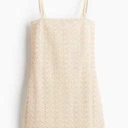 H&M Women Self Design A-Line Crochet-Look Mini Dress-image-94