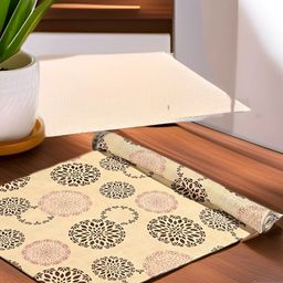Aura Brown Set of 1 Water Resistant Shelf Liner Organisers-30