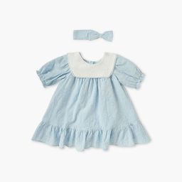 Giggles by Babyshop Girls Embroidered A-Line Dress with Headband-image-31