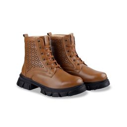 Bxxy Women Slip on Round Toe Heeled Boots-image-24