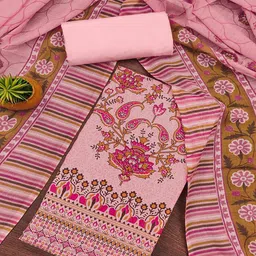 Peachmode Printed Pure Cotton Unstitched Dress Material-image-91