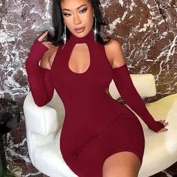 Stylecast X Slyck Cold-Shoulder Bodycon Dress-image-54