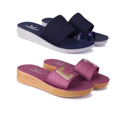 BERSACHE Pack Of 2 Open Toe Flats image 4