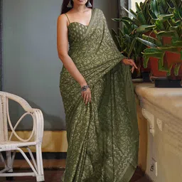 KALINI Paisley Poly Chiffon Saree-image-18