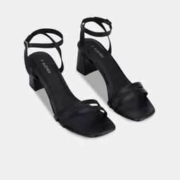 T.ELEVEN Women Block Sandals with Buckles-image-16