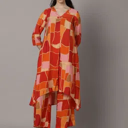 FREYAA Printed Pure Cotton Tunic With Trouser Co-Ords-picture-18