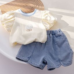 FOREVER FRIDAY Girls Round Neck Short Sleeve Top with Shorts-picture-25