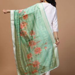 Kaizen TEXO FAB Ethnic Motifs Printed Organza Dupatta image 4