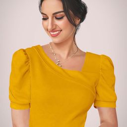 Dream Beauty Fashion Women V-Neck Puff Sleeve Regular Top-picture-23